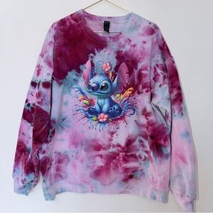 Tie-Dye Sweatshirt with Cartoon Character